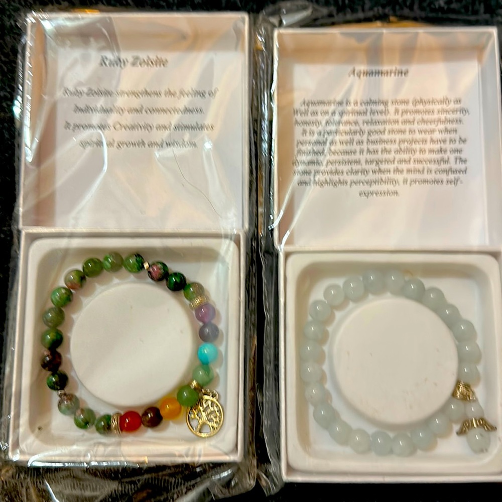 2 bracelets each boxed separately